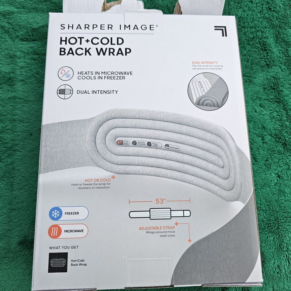 Sharper Image Hot+Cold Back Wrap - Pain Relief Wrap NEW